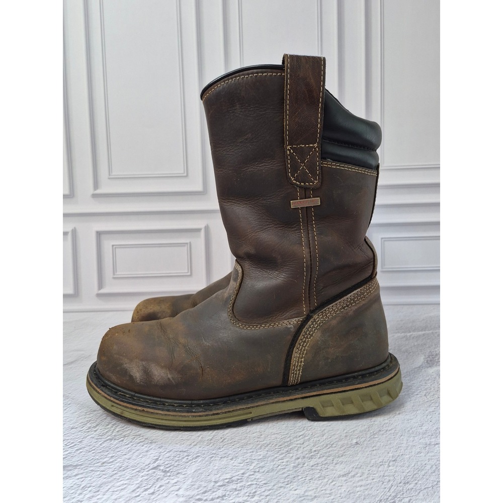 Danner Steel Yard Wellington Brown Steel Toe Waterproof Work Boots Mens 9 D 11"